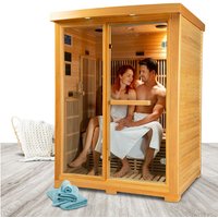 Indoor Infrarotsauna - max. 60°C - 2 Personen - Fichtenholz - mit Farbtherapie - Colima von Gartentraum.de