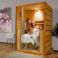 Infrarotkabine mit Glasfront - 2 Personen - max. 70°C - aus Zedernholz - Indoor - Kilauea von Gartentraum.de