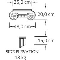 Ionisches Kapitell für Pilaster Sandsteinguss - Wiglaf / Terrakotta von Gartentraum.de