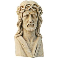 Jesus Steinguss Figur für den Garten winterfest - Christus Nautus / Antikgrau von Gartentraum.de