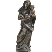 Jesus sitzt auf Marias Arm - stilvolle Bronzegussfigur - Maria Vera von Gartentraum.de