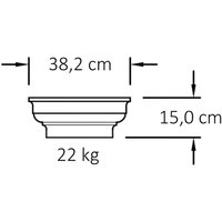 Kapitell für toskanische runde Säulen aus Stein - Berkshire / 15x38,2x38,2cm (HxBxT) / Portland Weiß von Gartentraum.de