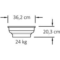 Kapitell für toskanische runde Säulen aus Stein - Berkshire / 20,3x36,2x36,2cm (HxBxT) / Portland Weiß von Gartentraum.de