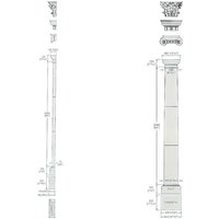 Kapitell und toskanische Pilaster aus Sandsteinguss - Traherne / mit toskanischem Kapitell / Terrakotta von Gartentraum.de