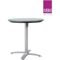 Klappbares Bistro-Tischgestell für runde Tischplatten von MBM - Bistro-Tischgestell Victory / Tischplatte Stone Grey von Gartentraum.de