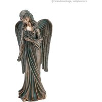 Klassische Engelsskulptur mit Blumenstrauß - Bronze - Engel Amena Klassische Engelsskulptur mit Blumenstrauß - Bronze - Engel Amena von Gartentraum.de