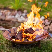 Klassische Feuerschale aus Stahl für den Garten - rund - Zator Feuerschale / Rost von Gartentraum.de