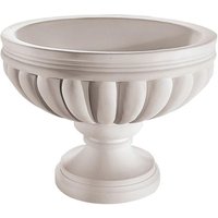 Klassische Gartenamphore breit aus weißem Marmorguss - Unaselao von Gartentraum.de