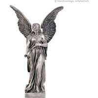 Klassische Gartenfigur Engel mit Rosen aus Metall - Angelo Rosa / 29cm  / Aluminium von Gartentraum.de
