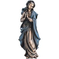Klassische Madonna mit Umhang als betende Standfigur - Vergine Del Carmine / 95x40x23cm (HxBxT) / Umhang blau von Gartentraum.de