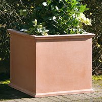 Klassischer Blumentopf aus Sandstein - eckig - Moore Park / 49,5x53x53cm (HxBxT) / Terrakotta von Gartentraum.de