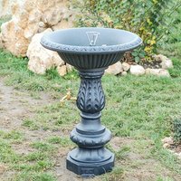 Klassischer Gartenbrunnen aus Gusseisen - Nattfari / Anthrazit von Gartentraum.de