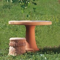 Klassischer Terracotta Gartentisch rund - Tavolo von Gartentraum.de