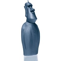 Kleine Moai Statue als vegane Kerze - Osterinsel Skulptur - Moai Light / Blaugrau von Gartentraum.de