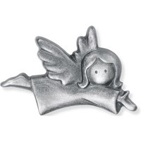 Kleine Wand Engelfigur aus Alu oder Bronze - Elomeel rechts / Aluminium dunkelgrau von Gartentraum.de