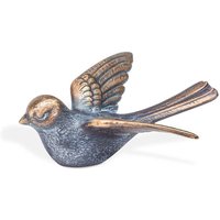 Kleiner Aluminiumvogel als Outdoor Dekoration - Vogel Fine / Aluminium grau von Gartentraum.de