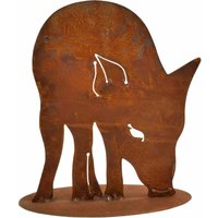 Kleiner Frischling als Gartenfigur - Rost Wildschweinskulptur lebensgroß - Frischling Rosi von Gartentraum.de