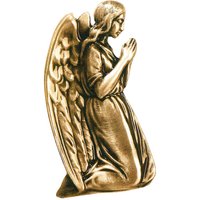Kniender Bronze Engel zur Wandbefestigung - betend - Engel Melandra von Gartentraum.de