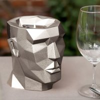 Kopf Kerzenhalter aus Architekturbeton - modern - Richaro / Bronze glänzend von Gartentraum.de