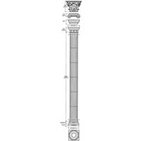 Korinthische Steinsäule gerades Design individuell - Seleferth / mit ionischem Kapitell / Terrakotta von Gartentraum.de