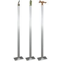 Künstleredition - 3er Set Bronzeskulpturen mit Stele - Ernst Fuchs Edition Set / 156cm (Höhe) von Gartentraum.de
