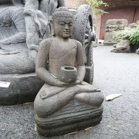 Kunstvolle Buddha Steinfigur für den Garten / 200 cm von Gartentraum.de