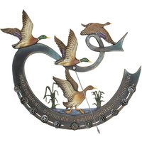Kunstvolle Wandsonnenuhr aus Metallguss für Haus & Garten - Wilde Enten Kunstvolle Wandsonnenuhr aus Metallguss für Haus & Garten - Wilde Enten von Gartentraum.de