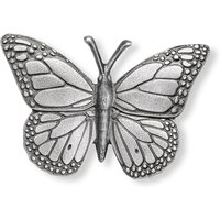 Lebensgroßer Schmetterling aus Aluminium - Gartenfigur - Monarchfalter Rino / Schwarz von Gartentraum.de