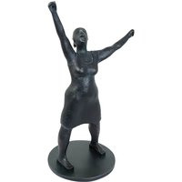 Limitierte Bronzefigur - stehende Frau jubelt - Kleine Jubelnde von Gartentraum.de