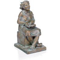 Limitierte Bronzestatue Großmutter mit Buch - Märchenstunde von Gartentraum.de