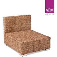 Lounge Mitte Garten-Sofa - MBM - Alu & Geflecht - braun - Mittelmodul Bellini von Gartentraum.de