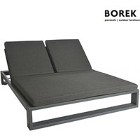 Loungebett mit Auflagen von Borek - dunkelgrau - Doppellounge Vitoria von Gartentraum.de
