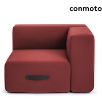 Loungemodul Ecke rechts für Outdoor Loungesofa - Miami Ecke rechts - Miami Ecke rechts / Rot / ohne Abdeckhaube von Gartentraum.de