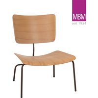 Loungestuhl für den Garten von MBM aus Resysta  - Loungestuhl Serengeti / mit Sitzkissen Classic Ecru von Gartentraum.de