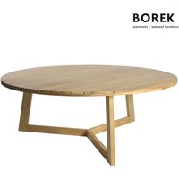 Low-Dining Holztisch von Borek für 6 Stühle - Gartentisch Limone von Gartentraum.de