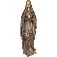 Madonna Gartenfigur betend aus Bronze - Madonna Lourdes / Bronze Patina Asche von Gartentraum.de