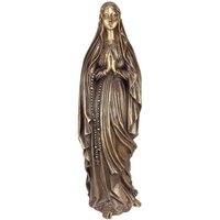 Madonna Gartenfigur betend aus Bronze - Madonna Lourdes / Bronze Patina Wachsguss von Gartentraum.de