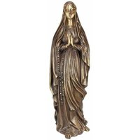 Madonna Gartenfigur betend aus Bronze - Madonna Lourdes / Bronze Patina Wachsguss von Gartentraum.de