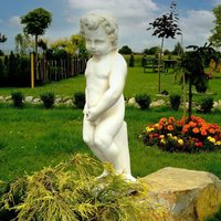 Manneken Pis als Steinguss Wasserspeier Figur für den Gartenteich - Leonidas / Etna von Gartentraum.de