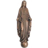 Marien Wandskulptur aus Bronze/Aluminium - Madonna Mondän / 25x8x2,4cm (HxBxT) / Bronze grün von Gartentraum.de