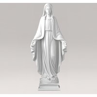 Marmorgussfigur - Segnende Madonna Satue für den Garten  - Maria Sedebo / 47x17x9cm (HxBxT) von Gartentraum.de