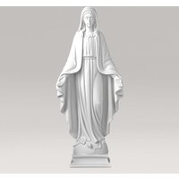 Marmorgussfigur - Segnende Madonna Satue für den Garten  - Maria Sedebo / 52x23x13,5c,m(HxBxT) von Gartentraum.de