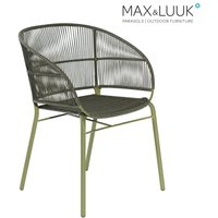 Max & Luuk Gartenstuhl aus Aluminium und Geflecht - verschiedene Farben - Kane Stuhl / Beige von Gartentraum.de