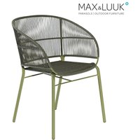 Max & Luuk Gartenstuhl aus Aluminium und Geflecht - verschiedene Farben - Kane Stuhl / Schwarz von Gartentraum.de