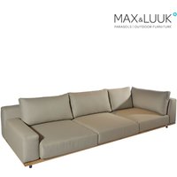 Max & Luuk Lounge Sofa mit Polstern und zwei Armlehnen - Luke 3-Sitzer von Gartentraum.de