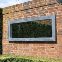 Metall Outdoor Fenster für Mauern - rechteckig - Mirrare Manolo / 60x220x20cm (HxBxT) / Stahl galvanisiert von Gartentraum.de