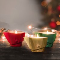 Moderne Duftkerzen mit recycelbarem Kerzenhalter - Refilling Candles / 3er Set / Duft - Christmas Arrange von Gartentraum.de