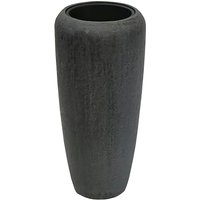 Moderne Garten Pflanzvase aus Polystone in grau - Rango / 75x34cm (HxDm) / mit Wasserstandsanzeiger von Gartentraum.de