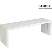 Moderne Garten Sitzbank ohne Lehne - Aluminium - Borek - Samos Sitzbank  / Weiß von Gartentraum.de