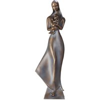 Moderne Gartenskulptur aus Bronze - Frau mit Kind - Matora von Gartentraum.de